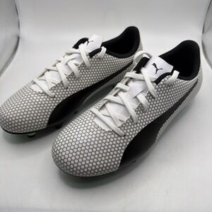 Puma Kids Spirit FG Jr Soccer Cleats Black/Grey/Green. Size 5.5. New